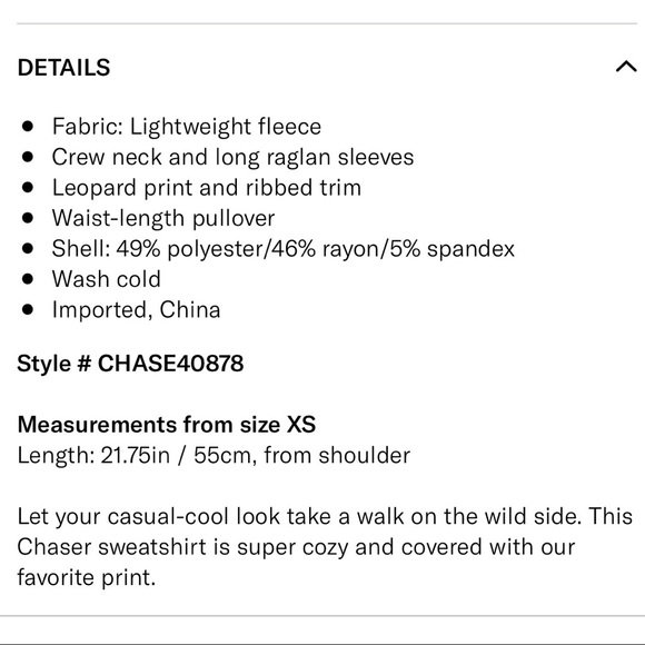 CHASER Leopard Print Knit Sweatshirt - NWT - Picture 4 of 5